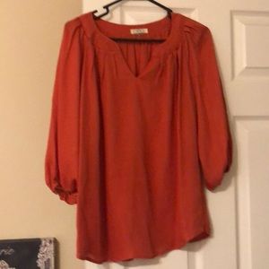 Ezra orange 3/4 length blouse